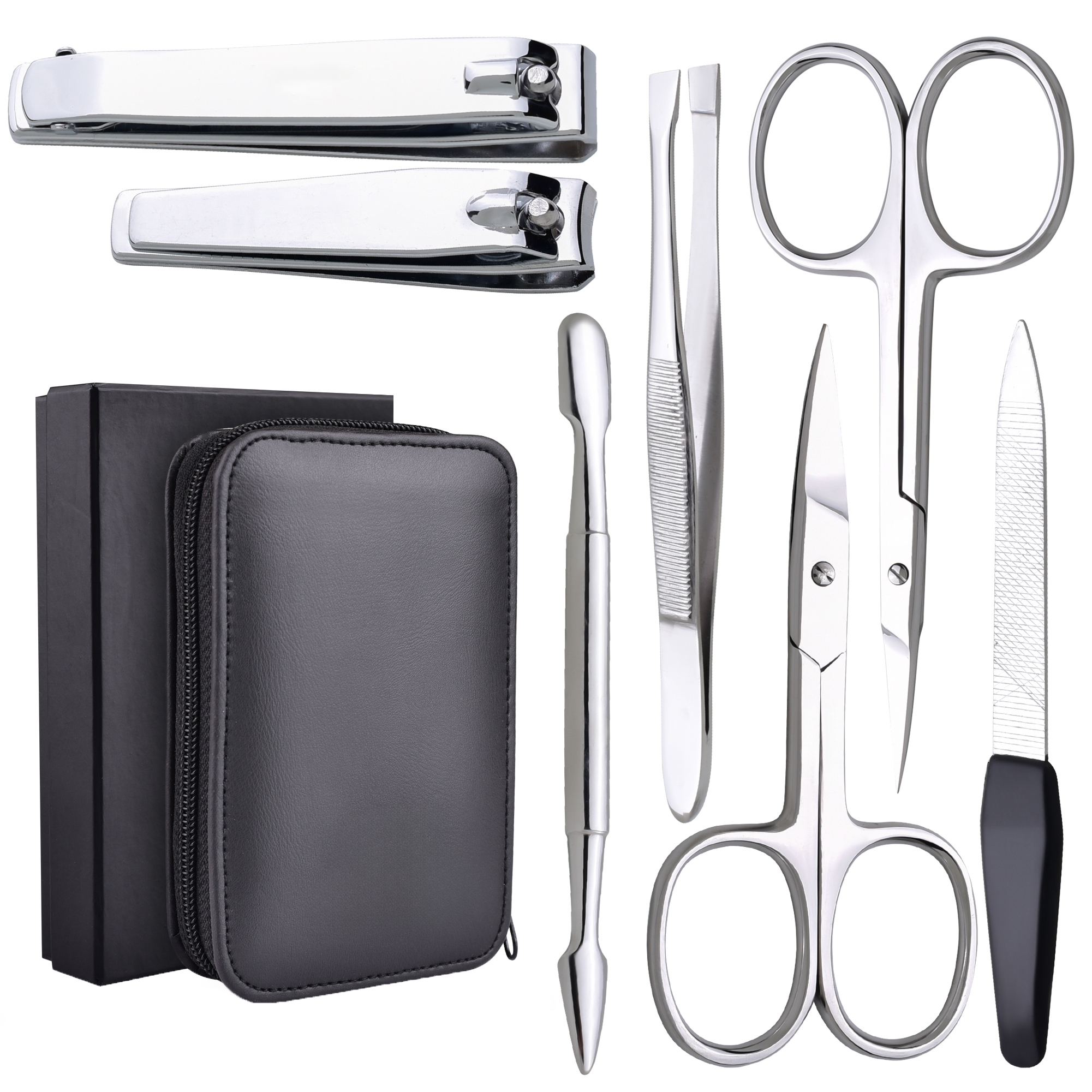 2 7-Piece Nail Care Kit with premium stainless steel tools - Image 1